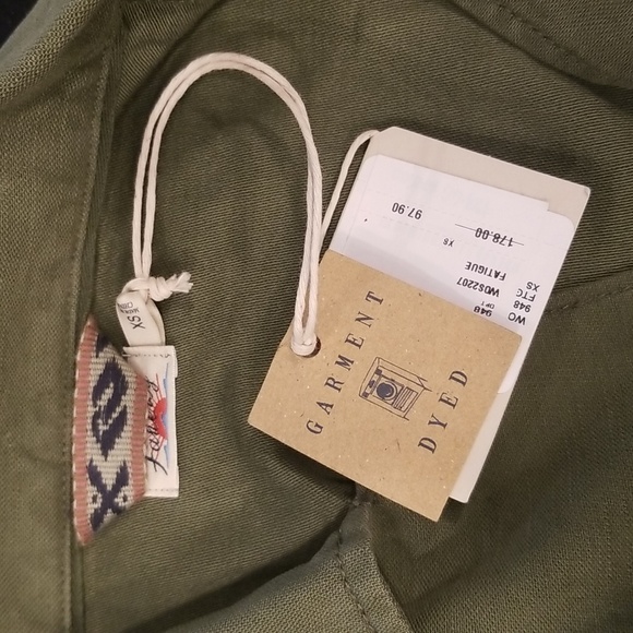 💕FAHERTY💕 Savannah Cotton Overshirt Jacket~ Fatigue Green XS NWT - Picture 14 of 16